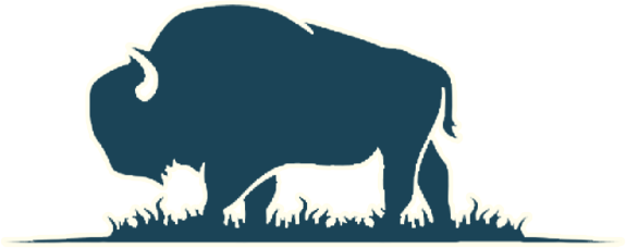 A bison graphic.