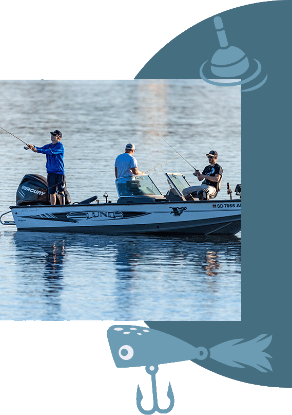 A group out fishing off of a boat.