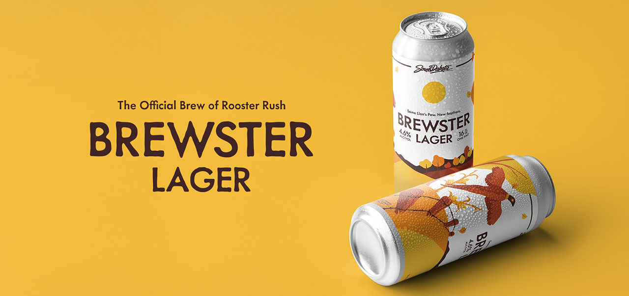 Brewster Lager - The Official Brew of Rooster Rush